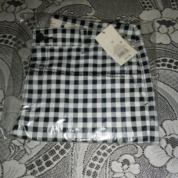 A New Day Women's Gingham High Rise Chino Shorts - Picture 8 of 9